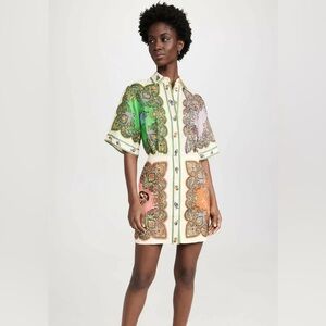 ALEMAIS Trippy Troppo Tropical Mermaid Novelty Print Mini Dress